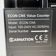 Carnation CN5 Money Counter Machine Mixed Denomination Value Counting UV/MG/IR