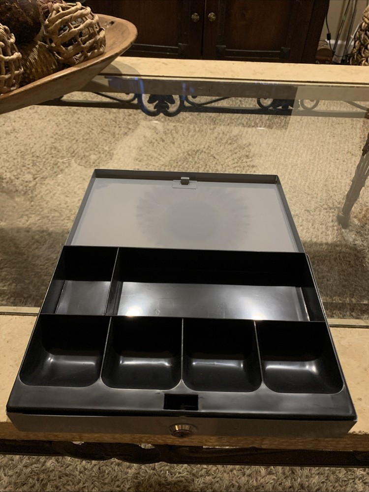 Cash Metal Gray Drawer w/ Removable Tray “NO Keys Included”