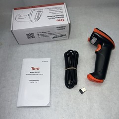 TERA 5100 1D Laser Barcode Scanner 2.4G Wireless USB Wired Orange