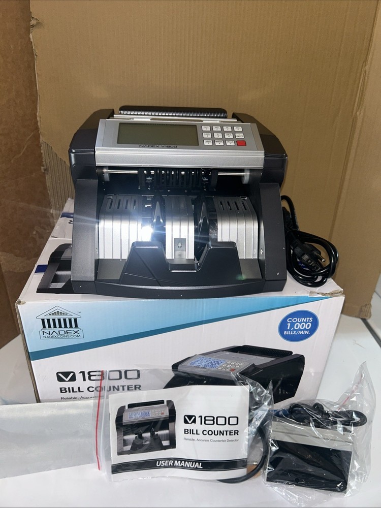 NADEX COINS NCC1-1141 V1800 Money Counter and Counterfeit Detector