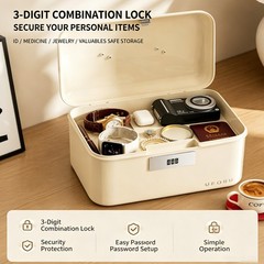Double Layer Password Storage Box Household Storage Organizing Box Birthday Gift