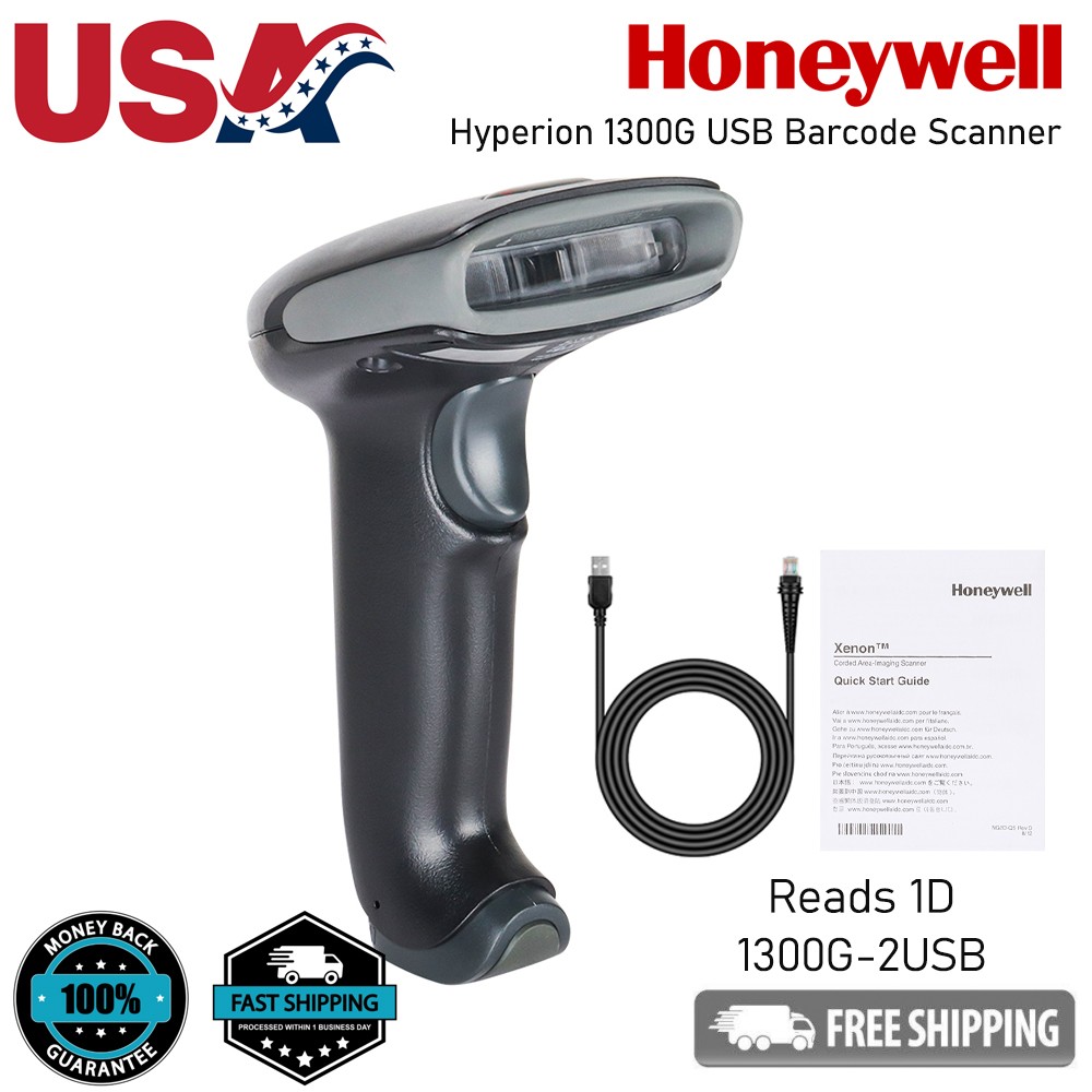 Honeywell Hyperion 1300G-2USB 1D Handheld USB Barcode Scanner with Cable