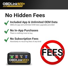 MX+ OBD2 Bluetooth Scanner for iPhone, Android, and Windows