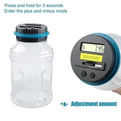Coin Piggy Bank Saving Jar Digital Coin Counter with LCD Display Large