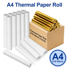 1pc White A4 Thermal Paper Roll 210x30mm Portable Printer BPA Free – NEW