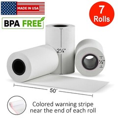 AMZER Thermal Receipt Paper Rolls, 2 1/4″ X 50′ , 7 Rolls
