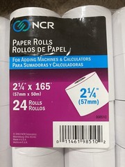 NCR For Adding Machines & Calculators 23 Rolls Total 2-1/4″X165 57 mm X 50 m New