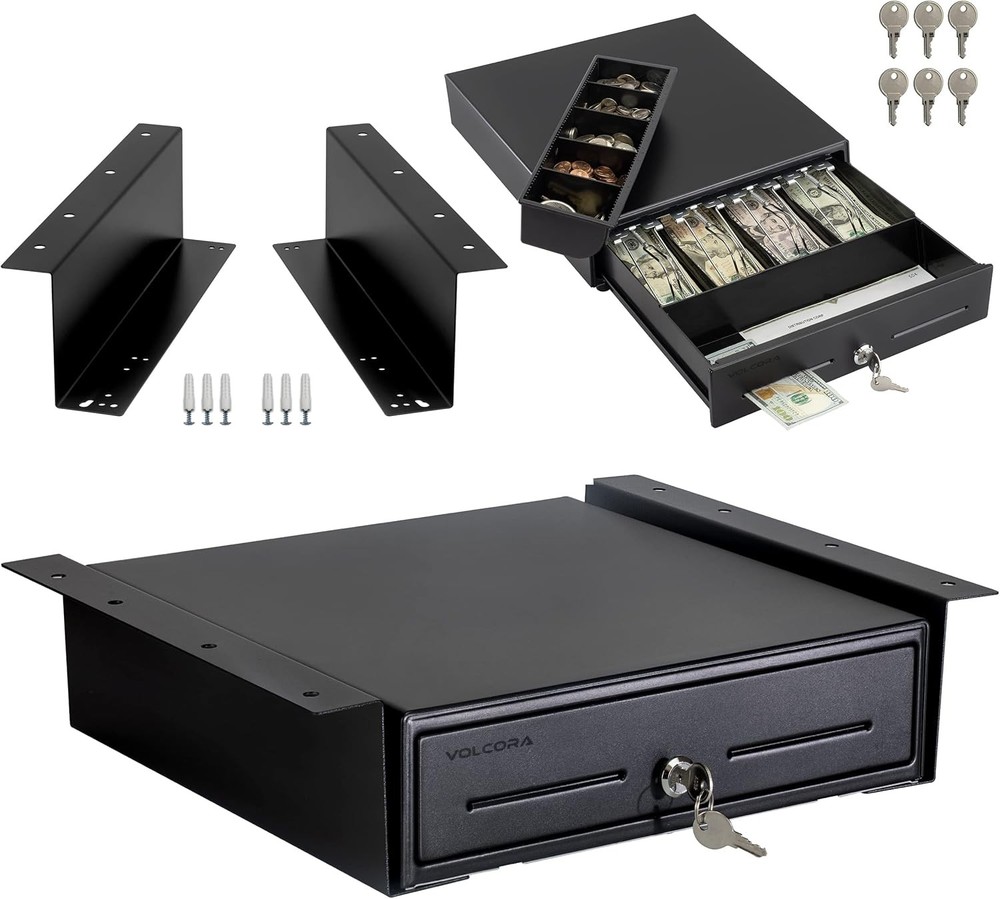 13 Electronic Cash Register Drawer with under Counter Mounting Metal Bracket…
