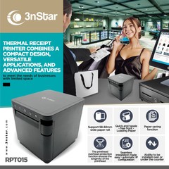 3nStar Direct Thermal Receipt Printer Front Loading 3″ (RPT015) USB LAN Serial