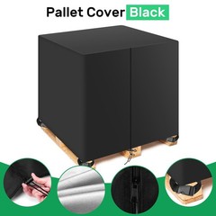 zipper 600D Heavy Duty Black Pallet Cover | Pallet Covers Fits Large Pallets …