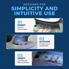 Counterfeit Bill Fake Money Detector Portable Currency Check Light Khippus K410