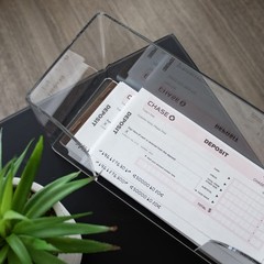 Clear Acrylic Check Tray – 2.5mm Thickness Durable Economical Deposit Ticket …