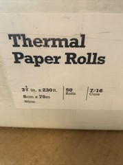 40 QTY – Staples 386659 Thermal Cash Register / Pos Rolls 3 1/8X230ft