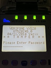 Verifone VX520 CREDIT / DEBIT Card POS Terminal With Power Cord AS IS NO BACK SE