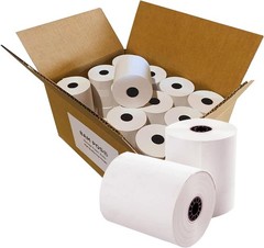 24 rolls 1Ply Bond Receipt Paper Rolls 3 X 150 White Paper for Kitchen Impact