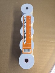 (Pack of 5 Rolls) 2 1/4 X 150 Ft, White, Adding Machine Tape Paper Rolls, 50 GSM