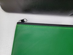 Cash Money Currency Storage Bag Set Of 3 Bags Black & Green Faux Leather New