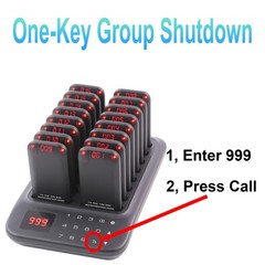 ** NEW Wireless Restaurant Pager System | 16 LED Pagers | Buzzer and Vibration