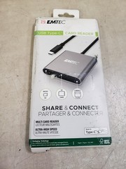 EMTEC ECCAREADT610C Type-C 3-in-1 Card Reader