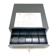 APG Vasario Cash Drawer VB320-BL1616 Lock #435 Ethernet Connect w/Keys Open Box