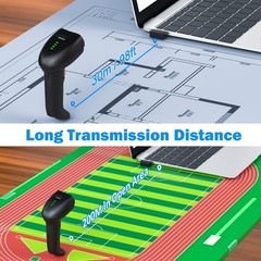 Symcode Bluetooth 2D Black, Barcode Scanner with Auto-Sensing Stand