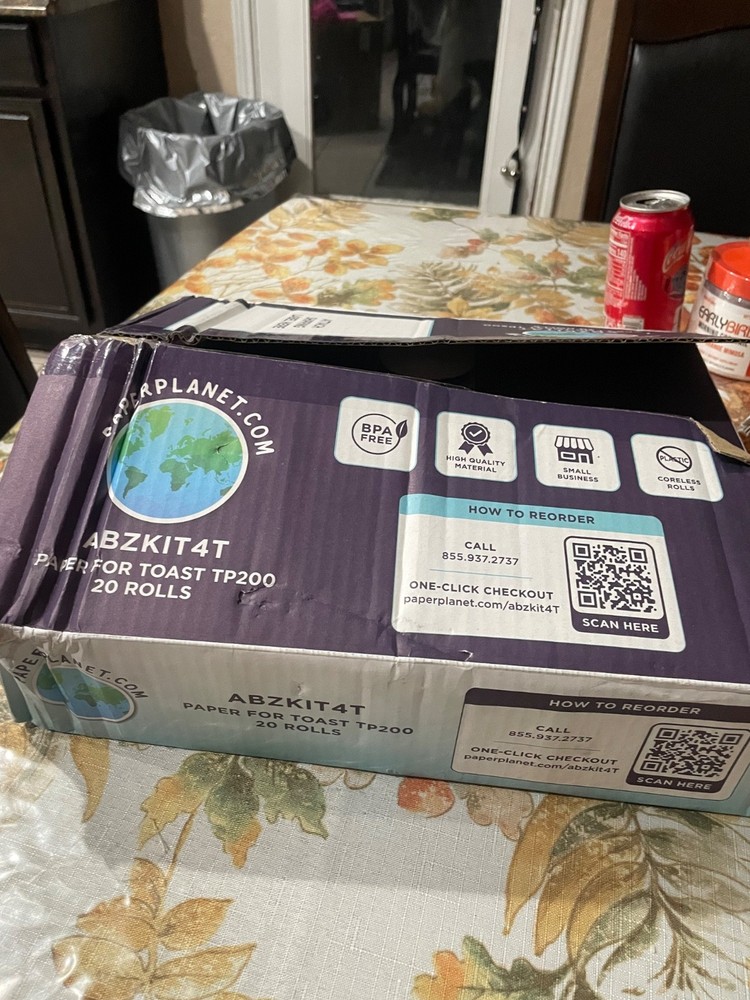 ABZKIT4T PAPER FOR TOAST TP200 20 ROLLS brand new still in original box