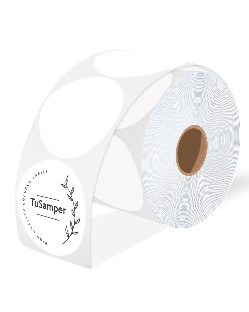3 Inch (76.2mm x 76.2mm) Round Thermal Printer Label Stickers Self-Adhesive C…