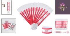 100 ABA Standard Red Self-Adhesive Currency Straps for Efficient Bill Organiz…