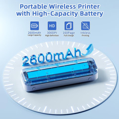 Phomemo M834 Ultra Portable Printer (Upgraded), Wireless Bluetooth White