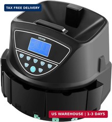 VEVOR Upgraded Coin Counter & Sorter, Coin Sorter and Wrapper Machine with Intui