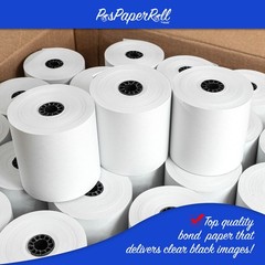 1-PLY BOND PAPER 3″ WIDTH 3 INCH LENGTH 165′ 165FT 50 ROLLS CASH REGISTER POS