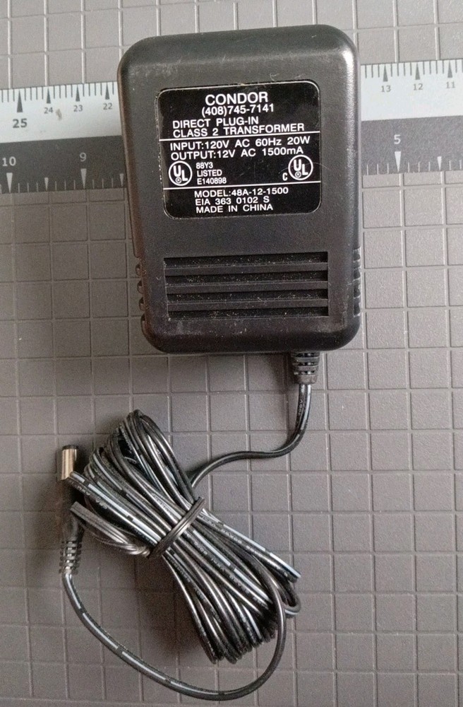 CONDOR AC to AC Power Supply 12v 1500mA Model 48A-12-1500 (5.5mmx2.1mm)