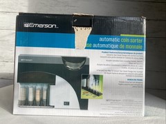 Emerson Automatic Coin Sorter 4 Barrel Plastic tubes – Used Works With Batteries