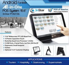 3nStar Android Fanless All-in-One POS Complete bundle 15.6″ for Aldelo Express