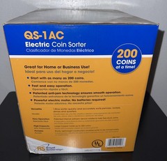 Royal Sovereign QS-1AC Electric Coin Sorter 200 Coins At One Time Anti Jam