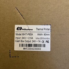 Milestone Thermal Receipt Printer MHT-POA 80mm Open Box Read Description