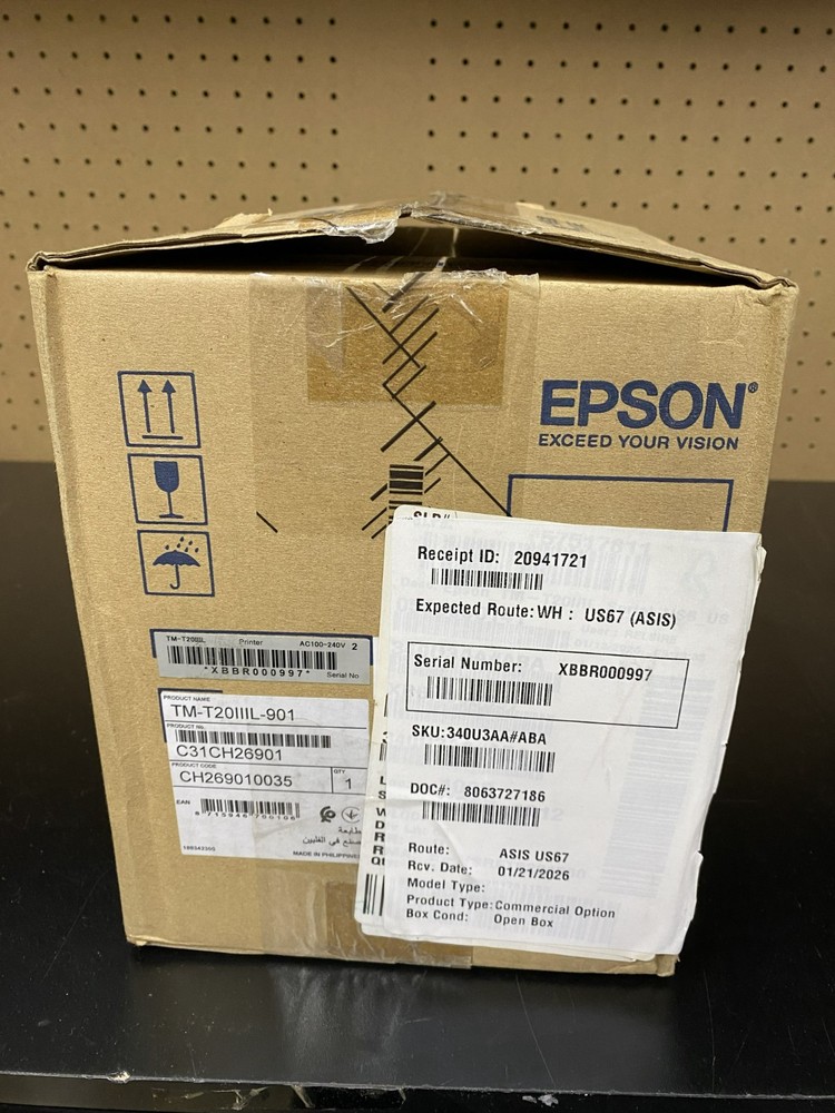 NEW Epson M352A TM-T20IIIL Thermal Receipt Printer same like T20III