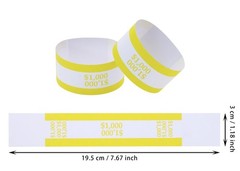 50pcs Self Sealing Cash Currency Straps Money Paper Bands Bill Wrappers Tape …