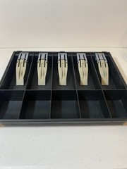 Lot of 4 Cash Register Till Tray Drawer Insert 5 Bill 5 Coin Black
