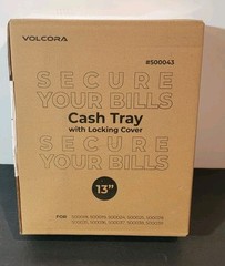 Volcora Cash Drawer Tray with Locking Cover – 14.1 x 13 x 2.5 Inch Metal Cash…