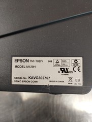 Epson Thermal Reciept Printer Model M129H , TM-T88IV – NO CORDS – USED