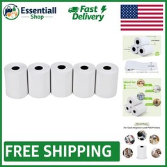 5-Roll Pack of 2 1/4″ x 50′ Thermal POS Receipt Paper – Lightweight & Reliable