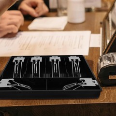 Cash Drawer Tray with Clip Money Organizer for Home Commercial Use Storage