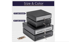 13″ Electronic Cash Register Drawer for Point of Sale (POS) System with 4 Bill 5