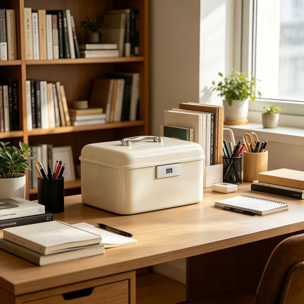 Double-Layer Lockable Storage Box with Password & Combination Box with Locking