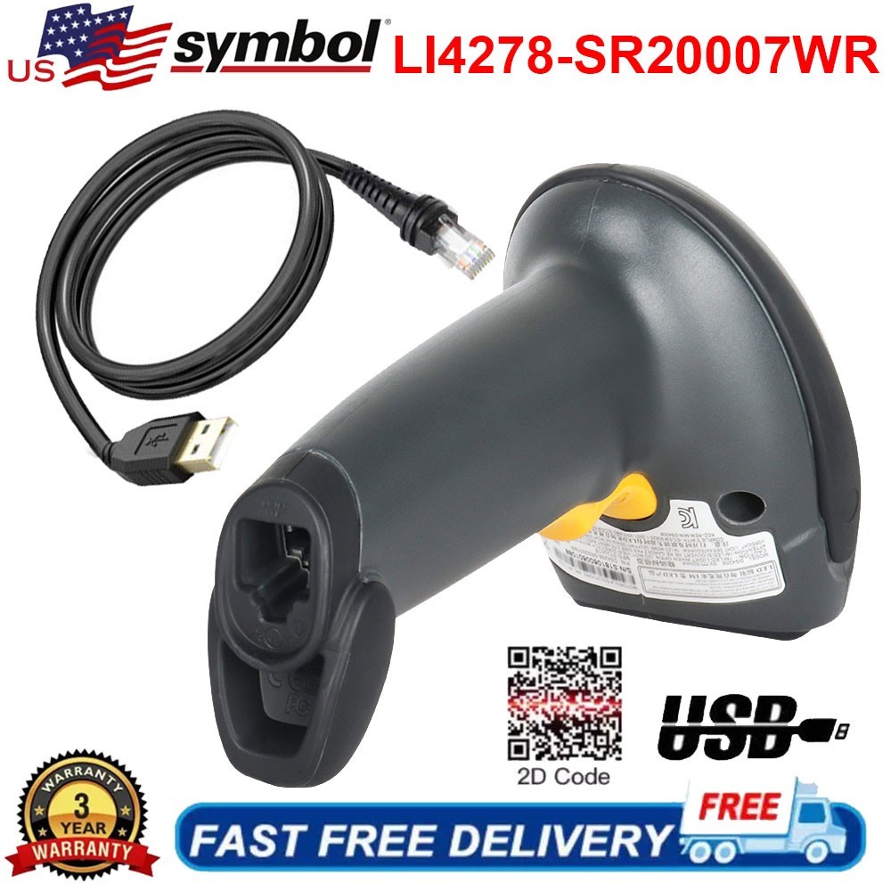 Symbol Motorola DS4208-SR00007WR Handheld 2D Omnidirectional USB Barcode Scanner