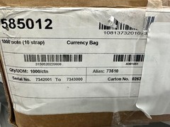 x1000 Currency Bag (10 Strap) Clear 585012 PermaLok Money Deposit Bags #73510