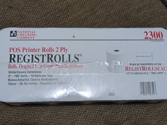 Pos Printer Rolls 2 Ply 3″ 100′ Register Roll 10 Pack White Canary Yellow