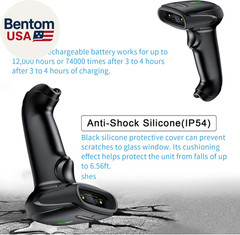 Wireless Barcode Scanner Versatile 2-In-1 (2.4Ghz Wireless+Usb 2.0 Wired) Handhe