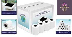 Efficient 24-Roll Thermal Paper Bundle | Pink Warning Mark for Clover Mini Users